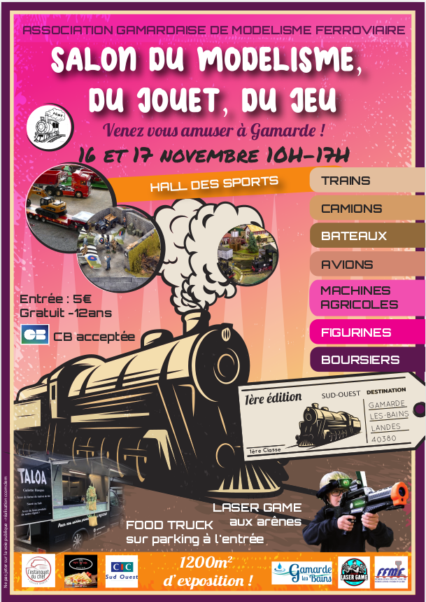 Affiche salon modélisme Gamarde